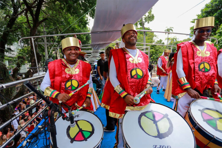 Em 2023, o Olodum apresentou no Carnaval o tema “Tambores: A Batida do Coração – Caminhos da Eternidade - Foto: Alfredo Filho/Secom/PMS