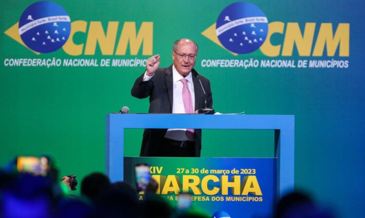 Vice-presidente Geraldo Alckmin destaca ações nos primeiros 87 dias de governo. Foto: Rodrigues Pozzebom/Agência Brasil