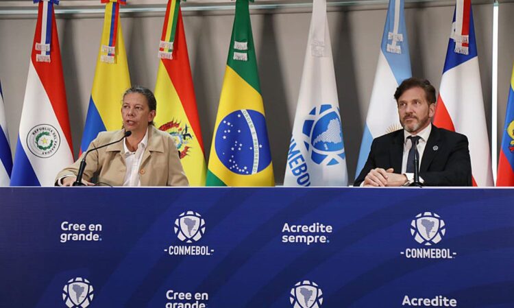 Copa do Mundo Feminina 2027 -- Conmebol anuncia apoio ao Brasil como sede da Copa do Mundo Feminina de 2027. Foto: Mariana Raphael/Ministério do Esporte